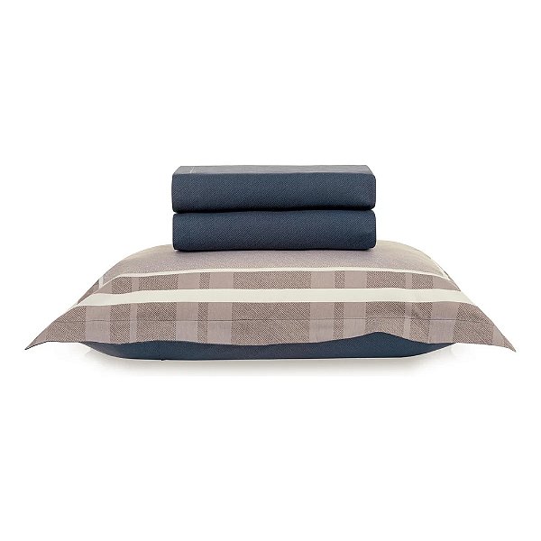 Jogo de Cama Vitor 200 Fios - Solteiro - 3 Peças - Karsten