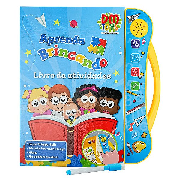 Livro de Atividades Aprenda Brincando Bilíngue - DM Toys