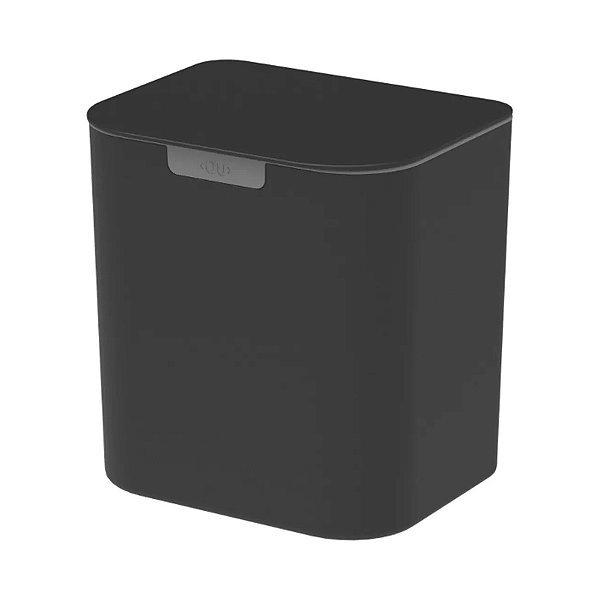 Lixeira de Bancada e Parede Liv - 5 Litros - Preto - Ou