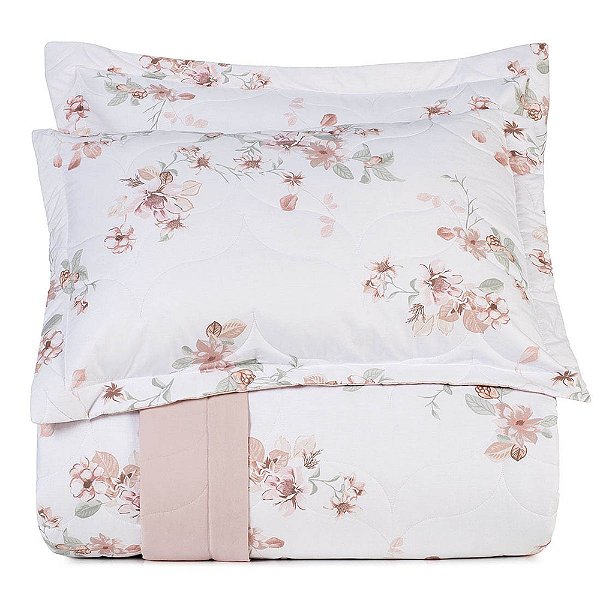 Jogo de Colcha Algodão Lux Queen - Liliflora - 200 Fios - Altenburg