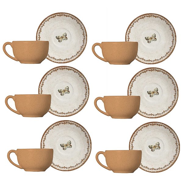 Jogo de Xícaras de Chá Coup Bush - 12 Peças - Alleanza