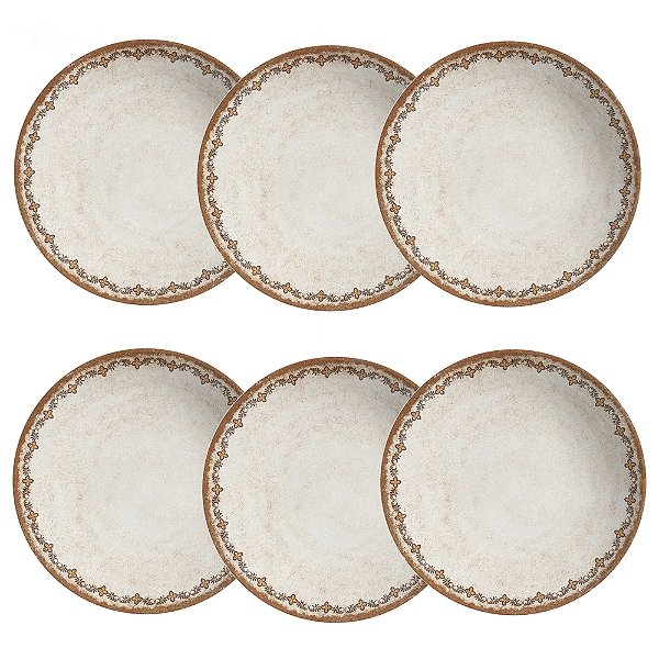 Jogo de Pratos Fundos Coup Bush - 25cm - 6 Peças - Alleanza