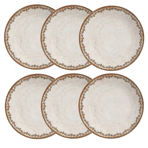 Jogo de Pratos Rasos Coup Bush - 29cm - 6 Peças - Alleanza