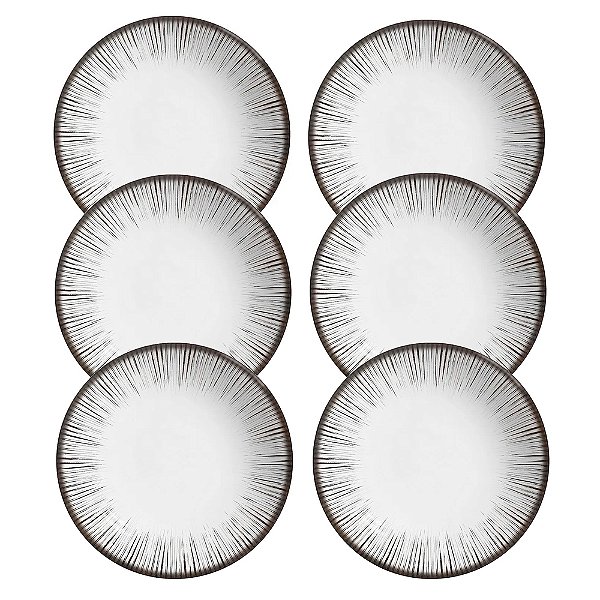 Jogo de Pratos Fundos Coup Haya - 25cm - 6 Peças - Alleanza