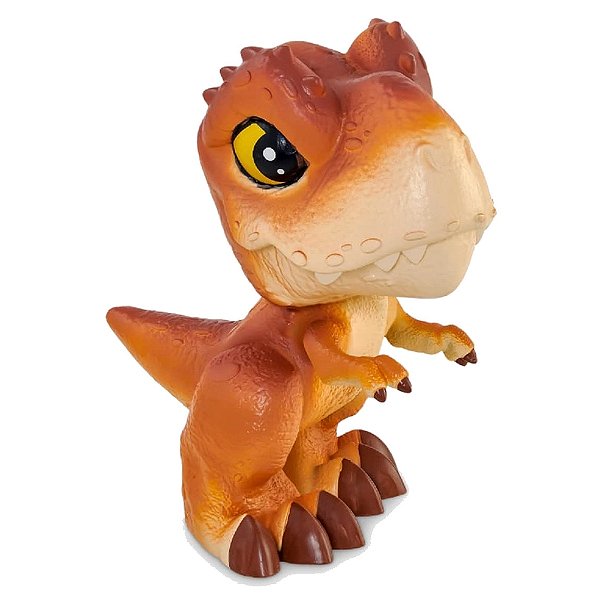 Boneco Vinil Jurassic World Explorers Baby T-Rex Marrom 23cm - Pupee
