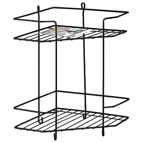 Prateleira de Canto Pendurável em Aço - Preto - Utimil