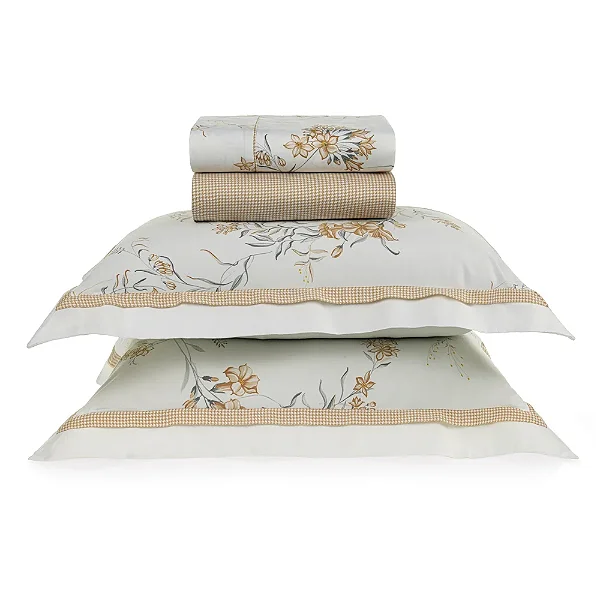 Jogo de Cama Dalila Cetim 300 Fios - Queen - 4 Peças - Karsten