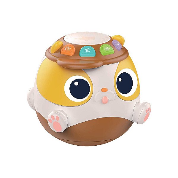 Tambor Musical Baby - Guta Guti Amarelo - DM Toys