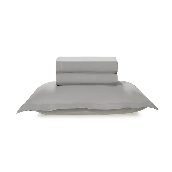 Jogo de Cama Tom 200 Fios - Solteiro - Titânio - 3 Peças - Karsten