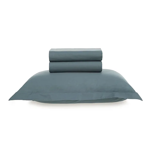 Jogo de Cama Tom 200 Fios - Solteiro - Anoit Azul - 3 Peças - Karsten