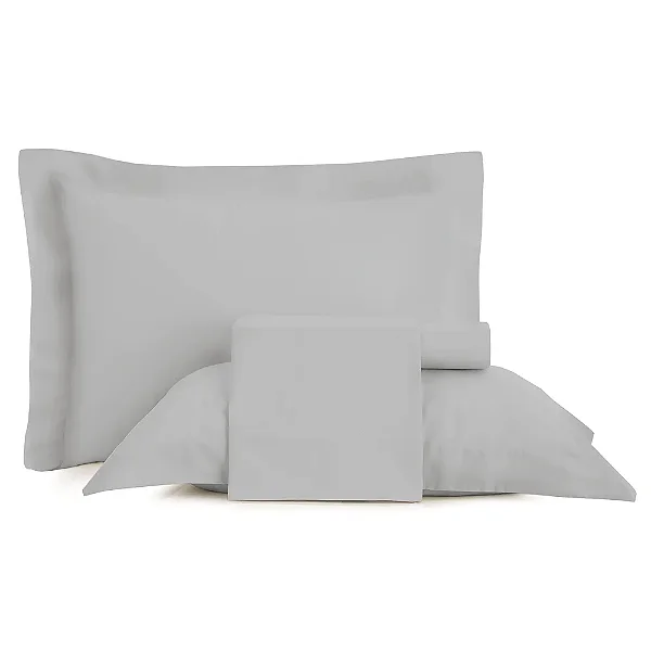 Jogo de Cama Cetim Sublime 300 Fios - Queen - Cinza Grife - Altenburg