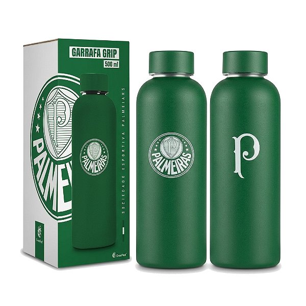 Garrafa Térmica Grip Palmeiras - 500ml - Brasfoot