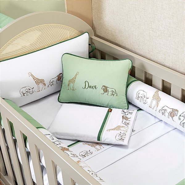Kit de Berço Selva - 07 Peças - Batistela Baby
