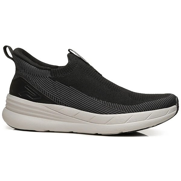 Tênis Masculino Esportivo Knit Tecido Preto - Pegada