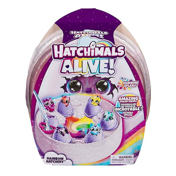Kit Viveiro Arco-Íris com 6 Ovos Surpresa Hatchimals Alive! - Sunny