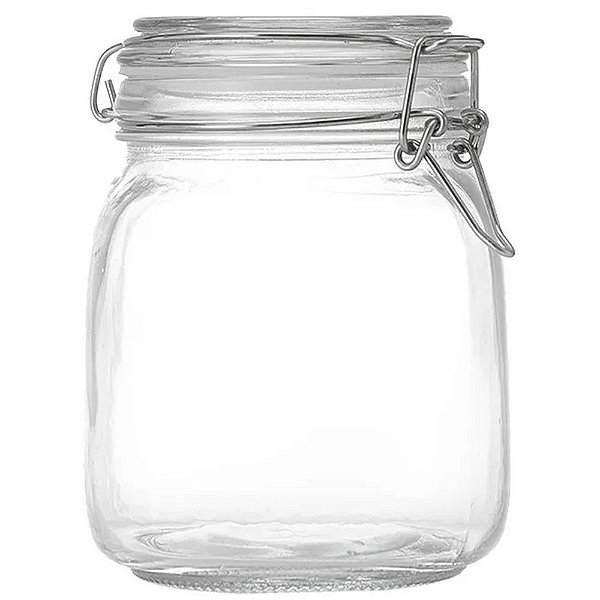 Pote de Vidro Hermético com Trava de Aço 1120ml - Ruvolo