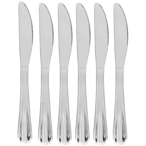Jogo de 6 Facas para Sobremesa Aço Inox Positano - Lyor