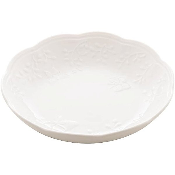 Prato Fundo de Porcelana New Bone Butterfly Flower 22cm - Lyor