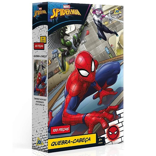 Quebra-Cabeça Marvel Spider-Man - 100 Peças - Jak