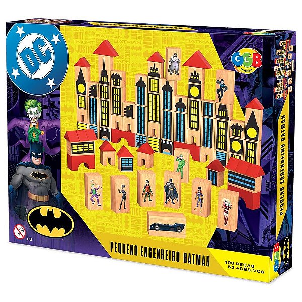 Blocos Pequeno Engenheiro Batman - 100 Peças - GGB Brinquedos