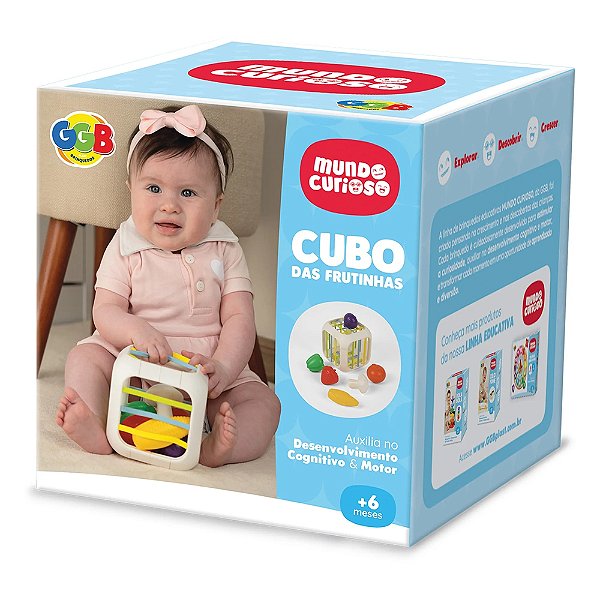 Cubo das Frutinhas Mundo Curioso - GGB Brinquedos