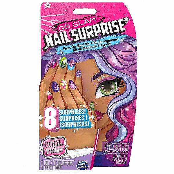 Kit de Unhas Go Glam Nail Surprise Spin Master - Sunny