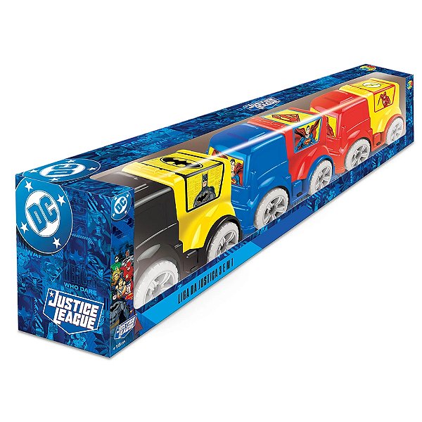 Kit de 3 Carrinhos 3 em 1 DC Liga da Justiça - GGB Brinquedos