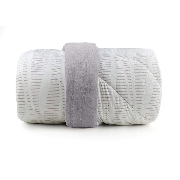 Edredom Blend Sense - Solteiro - Color Grey - Altenburg