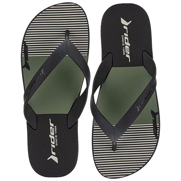 Chinelo Masculino Core Graphic - Preto e Verde - Rider