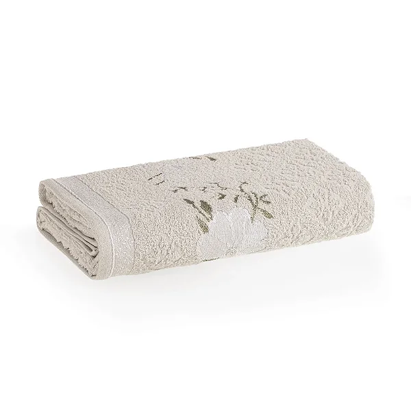 Toalha de Banho Yuna - Platina/Branco 3444245 - Karsten