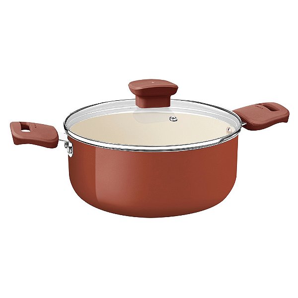 Caçarola Revestimento Cerâmico Veronese 20cm - Argila - Tramontina