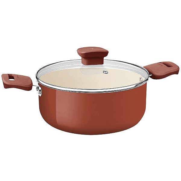 Caçarola Revestimento Cerâmico Veronese 22cm - Argila - Tramontina