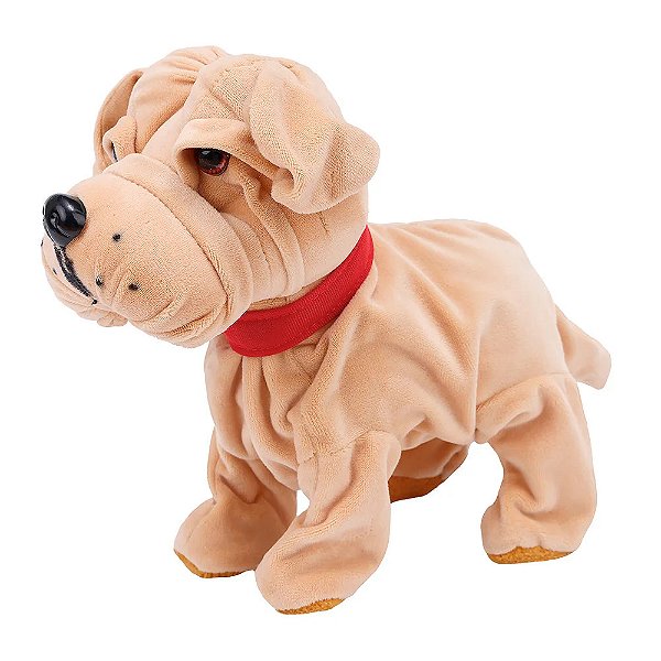 Pelúcia com Mecanismo Pet Dog 22cm - Caramelo - CAA Toys