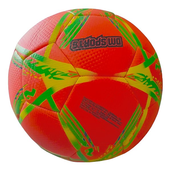 Bola de Futebol Sports - Laranja e Verde - DM Toys