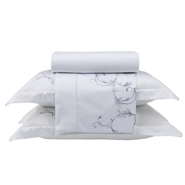 Jogo de Cama Lázio 300 Fios - Casal - Plume - Kacyumara
