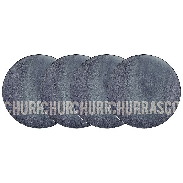 Jogo de Pratos Rasos Churrasco Stone - 28cm - 4 Peças - Tramontina