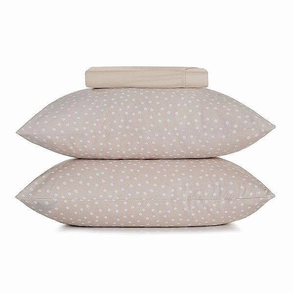 Jogo de Cama Malha Fio Penteado Queen - Bits Mocha - 3 Peças - Altenburg