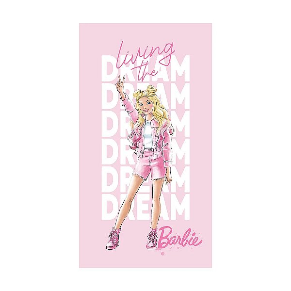 Toalha de Banho Infantil Velour Barbie Dream - Döhler