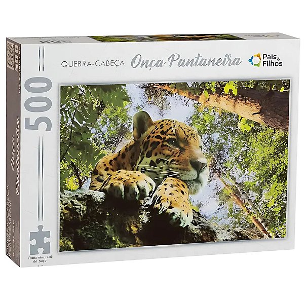 Quebra-Cabeça Onça Pantaneira - 500 peças - Pais e Filhos