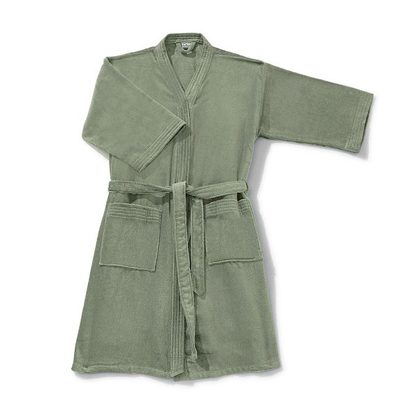 Roupão Adulto Velour - Verde Militar - Döhler