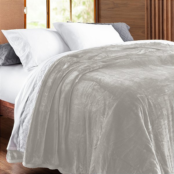 Manta Flannel Golden - Queen - Bege - Rozac