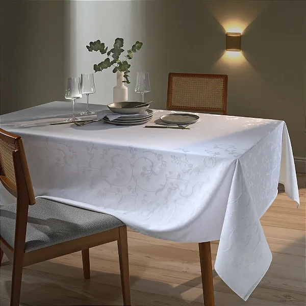 Toalha de Mesa Jacquard Aurora Retangular - 8 Lugares - Döhler