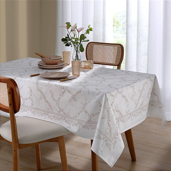 Toalha de Mesa Quadrada Renova 4 Lugares - Iris - Döhler Clean