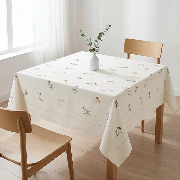 Toalha de Mesa Quadrada Arabella - Diana - 4 Lugares - Döhler