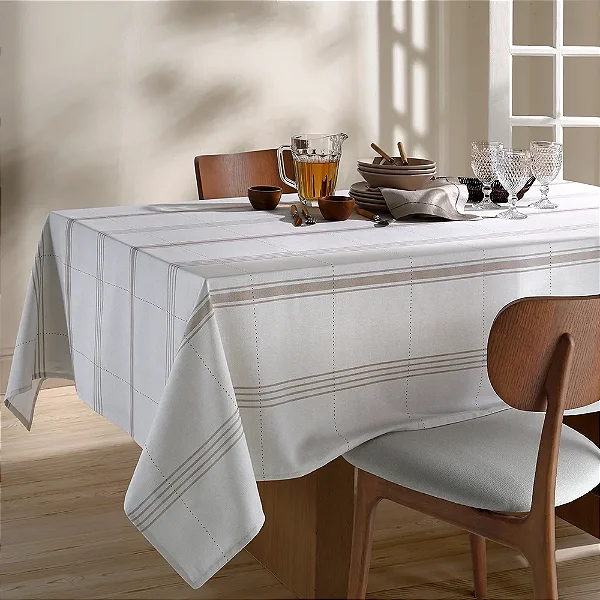 Toalha de Mesa Retangular Arabella - Nina - 8 Lugares - Döhler