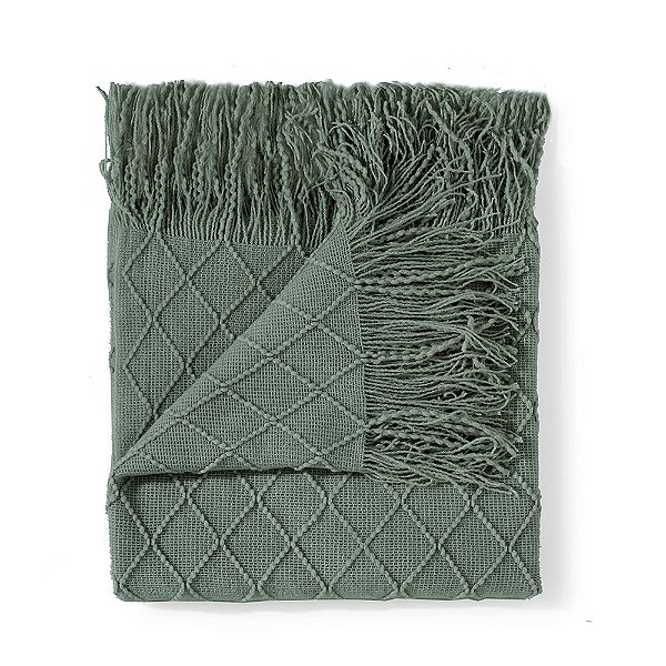 Manta Decorativa Medina - Verde - 1,50 x 2,10 m - Döhler