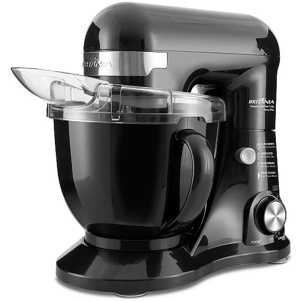Batedeira Planetária Power Plus Preta 700W BBP760P - Britânia