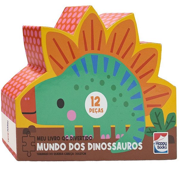 Meu Livro Quebra-Cabeça Divertido Mundo dos Dinossauros - Happy Books