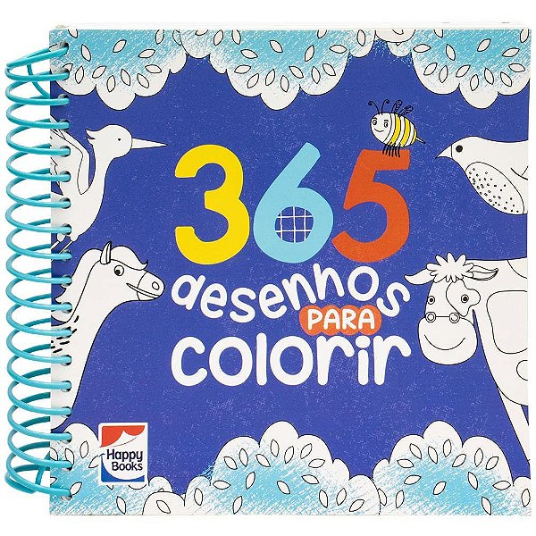 Livro 365 Desenhos para Colorir Azul - Happy Books