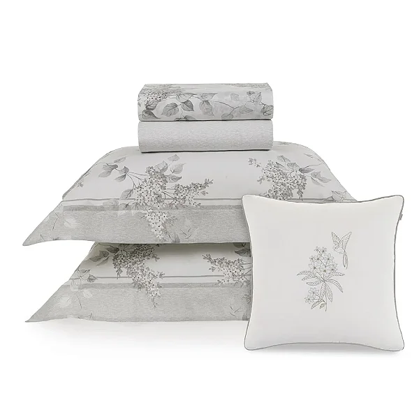 Jogo de Cama Brenda 200 Fios - King - 5 Peças - Karsten